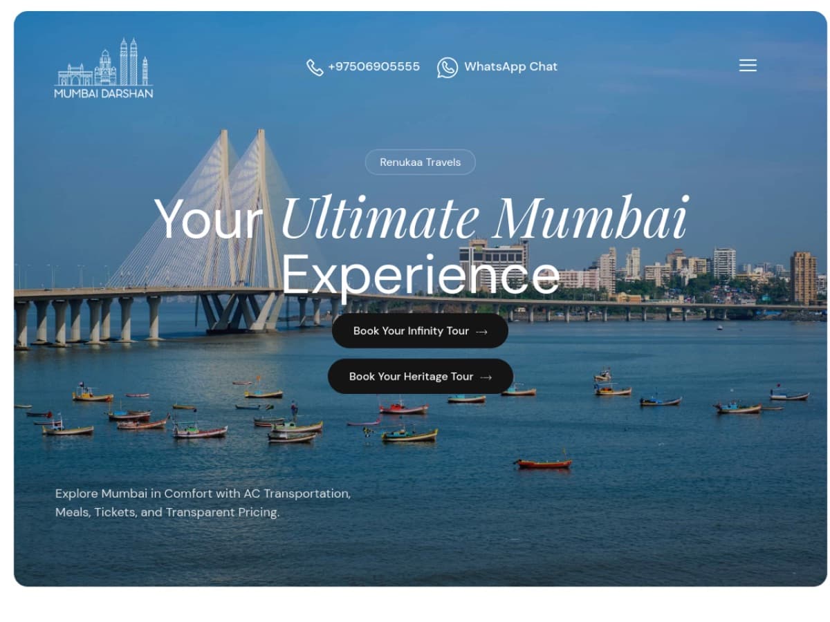 Mumbai Darshan website, designed by ShifteQ